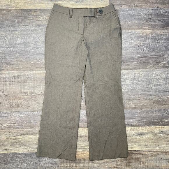 LOFT Brown black houndstooth  business casual dress pants size 6 petite 6P B134 - Picture 1 of 4